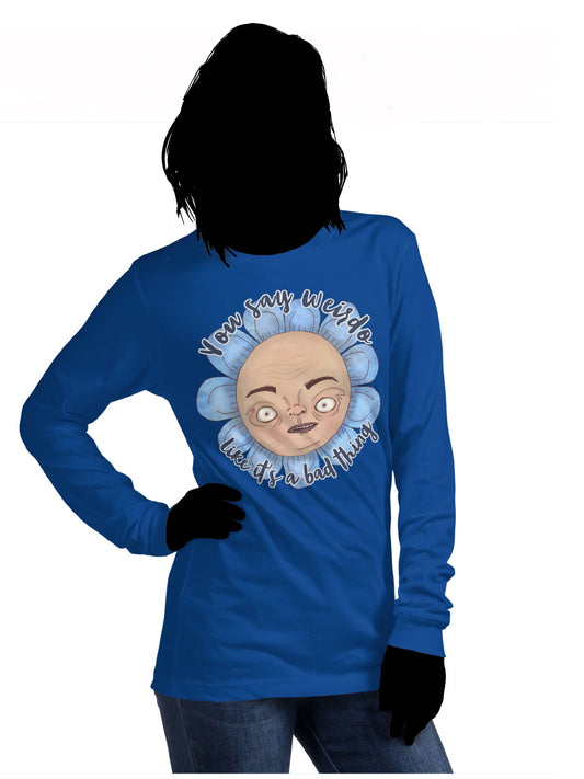 Unisex Long Sleeve Tee- S1. Periwinkle Flower