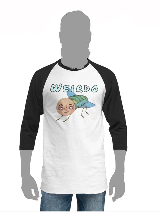 Unisex 3/4 Sleeve Raglan Shirt- S1. Weirdo Fly