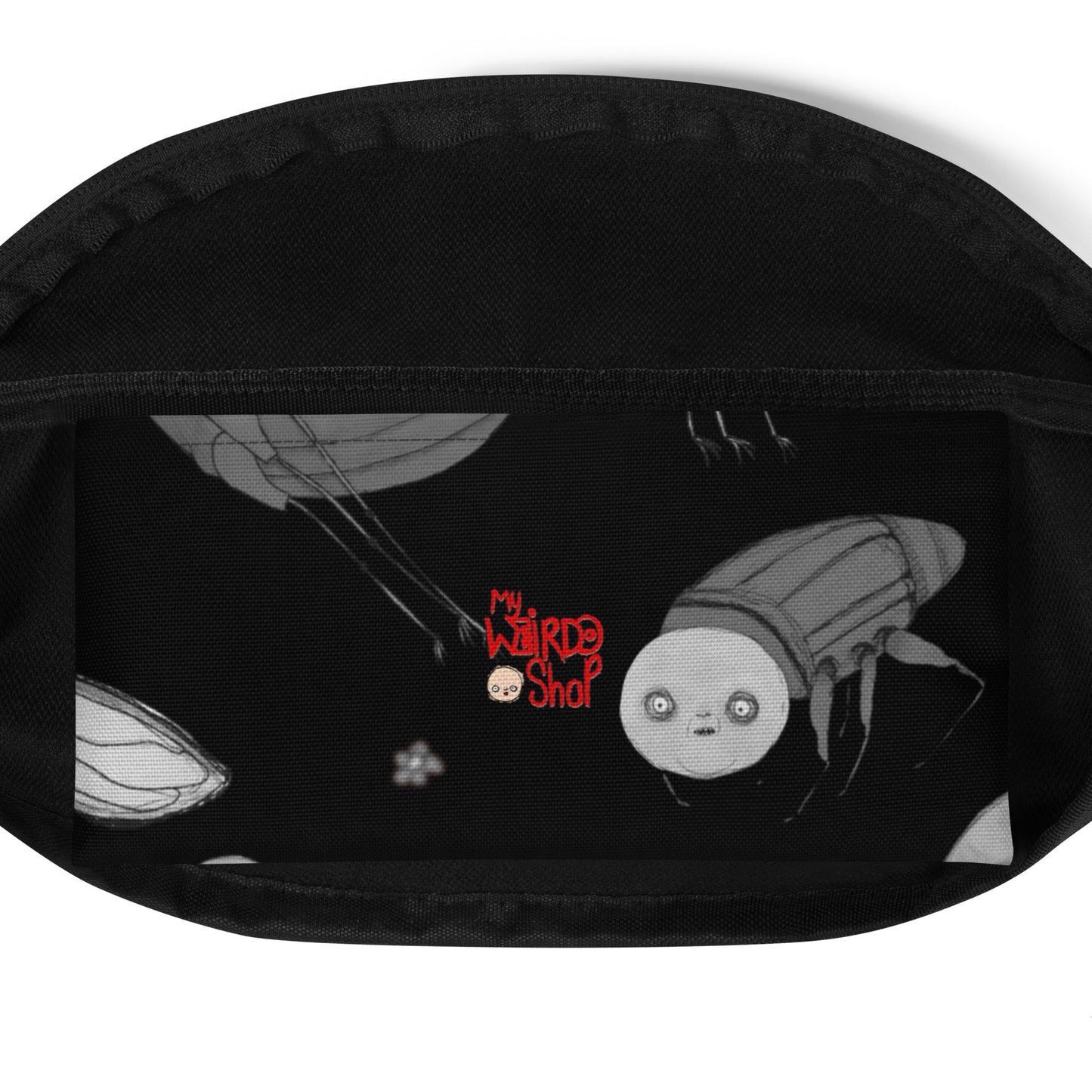 Crossbody Sling Bag- S1. Bugs on Black