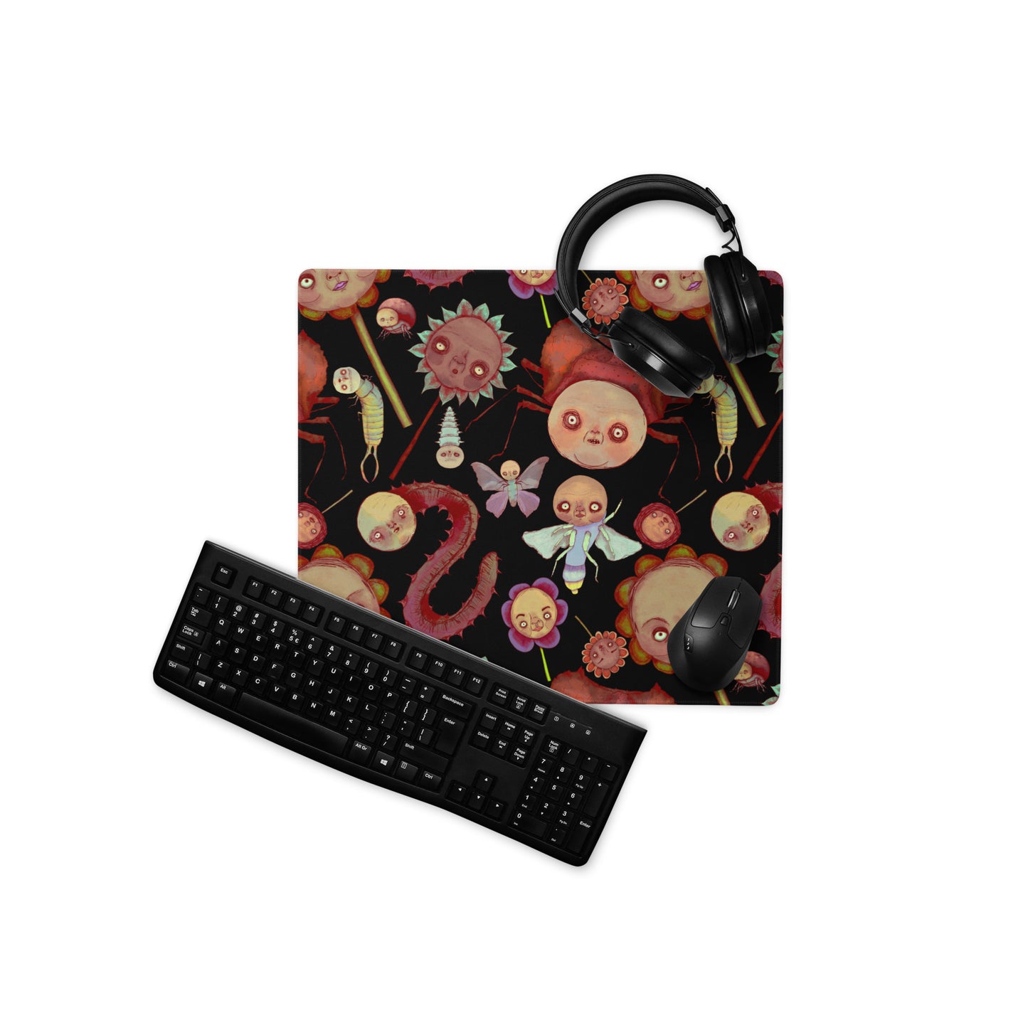 Gaming Mouse Pad- S1. Bugs and Flowers