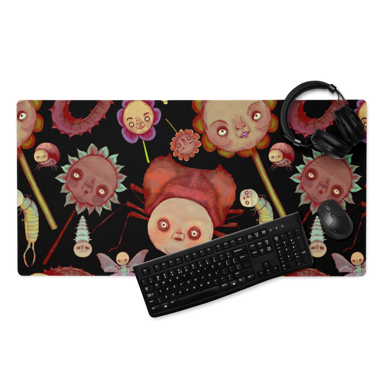 Gaming Mouse Pad- S1. Bugs and Flowers