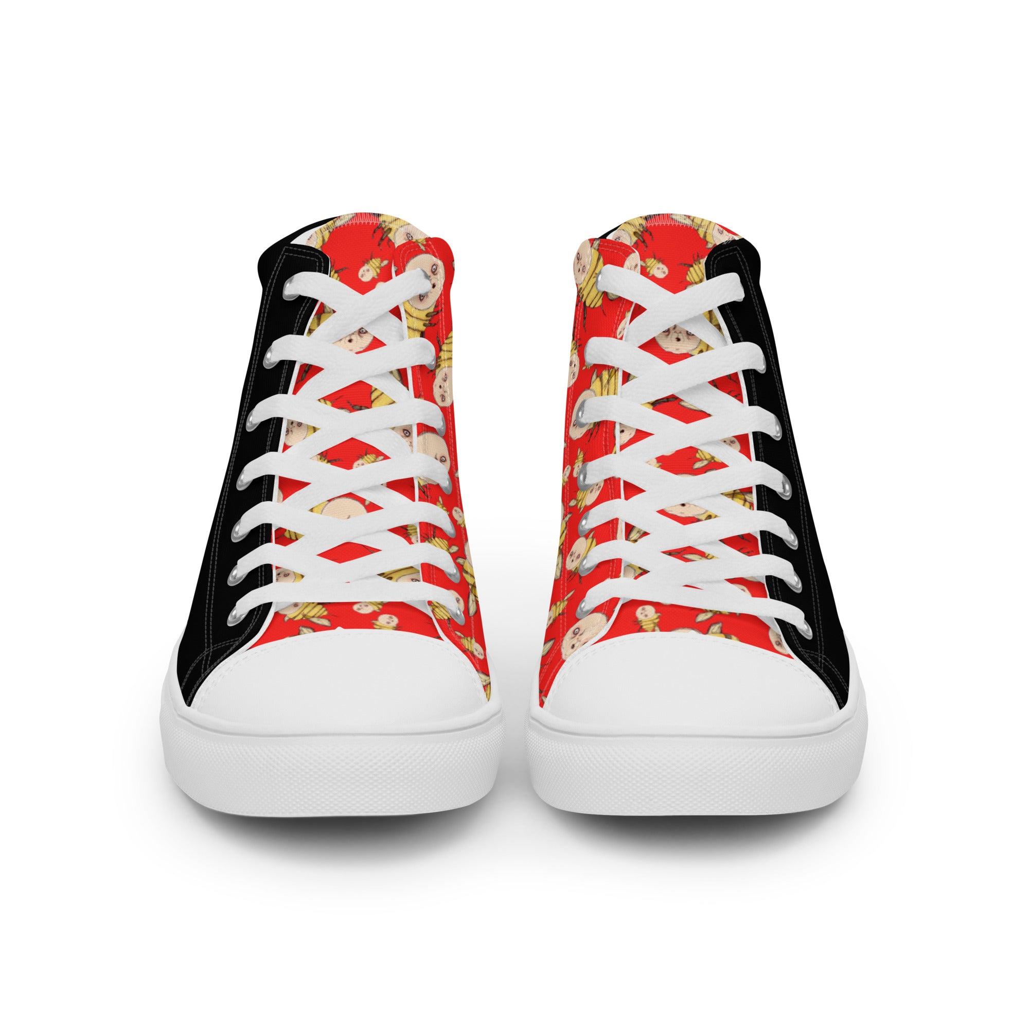 Red and deals black canvas shoes