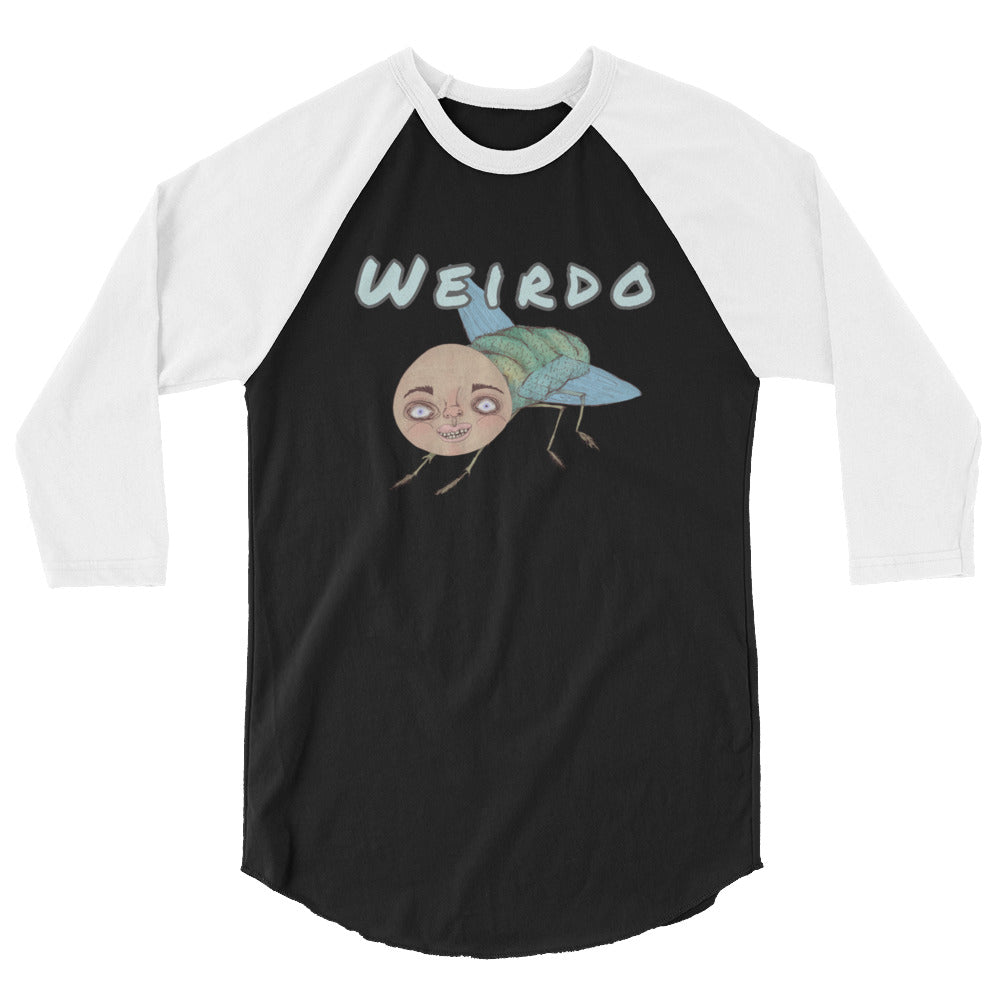 Unisex 3/4 Sleeve Raglan Shirt- S1. Weirdo Fly