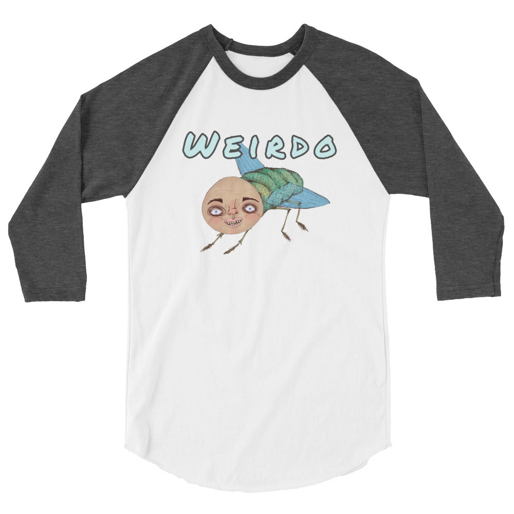 Unisex 3/4 Sleeve Raglan Shirt- S1. Weirdo Fly