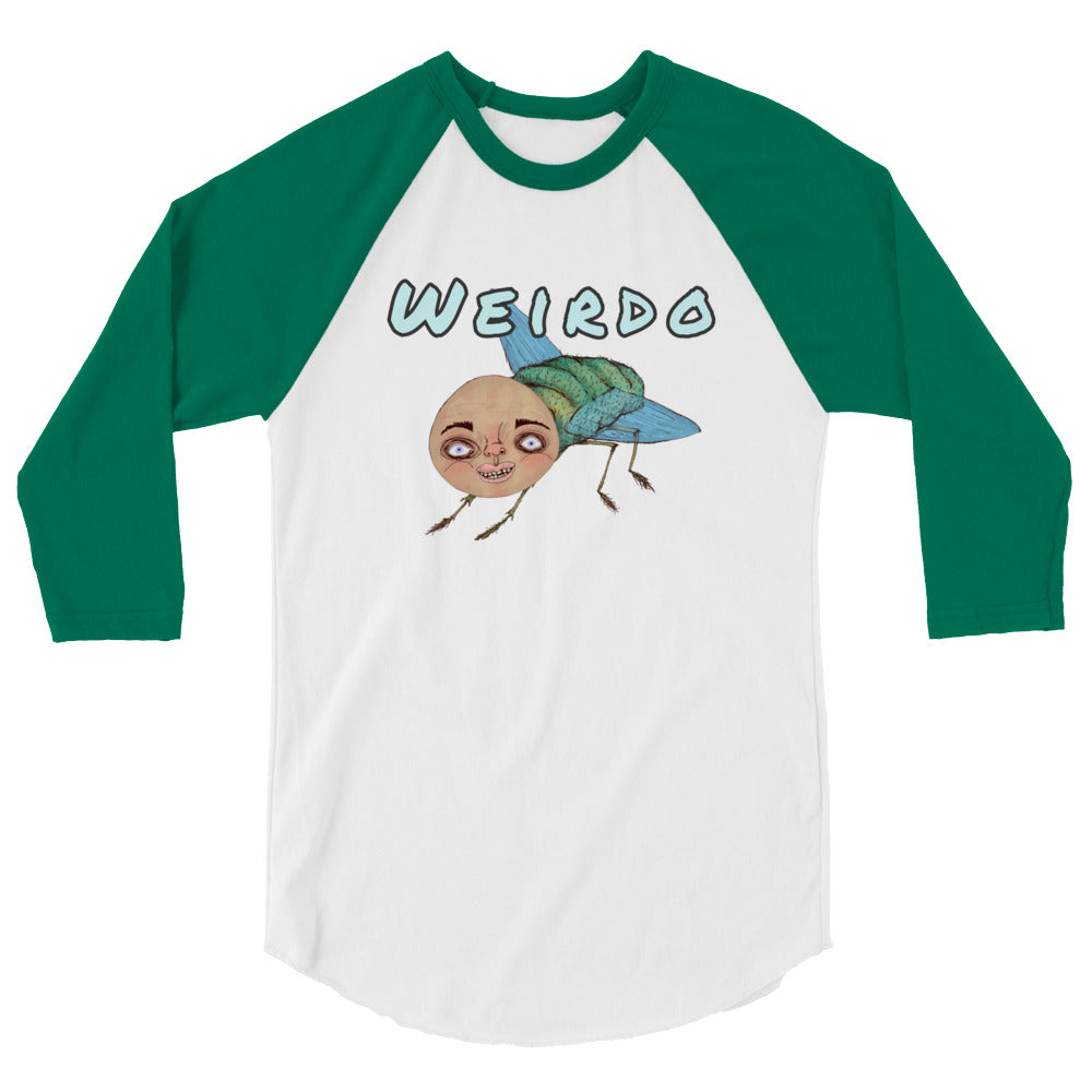 Unisex 3/4 Sleeve Raglan Shirt- S1. Weirdo Fly