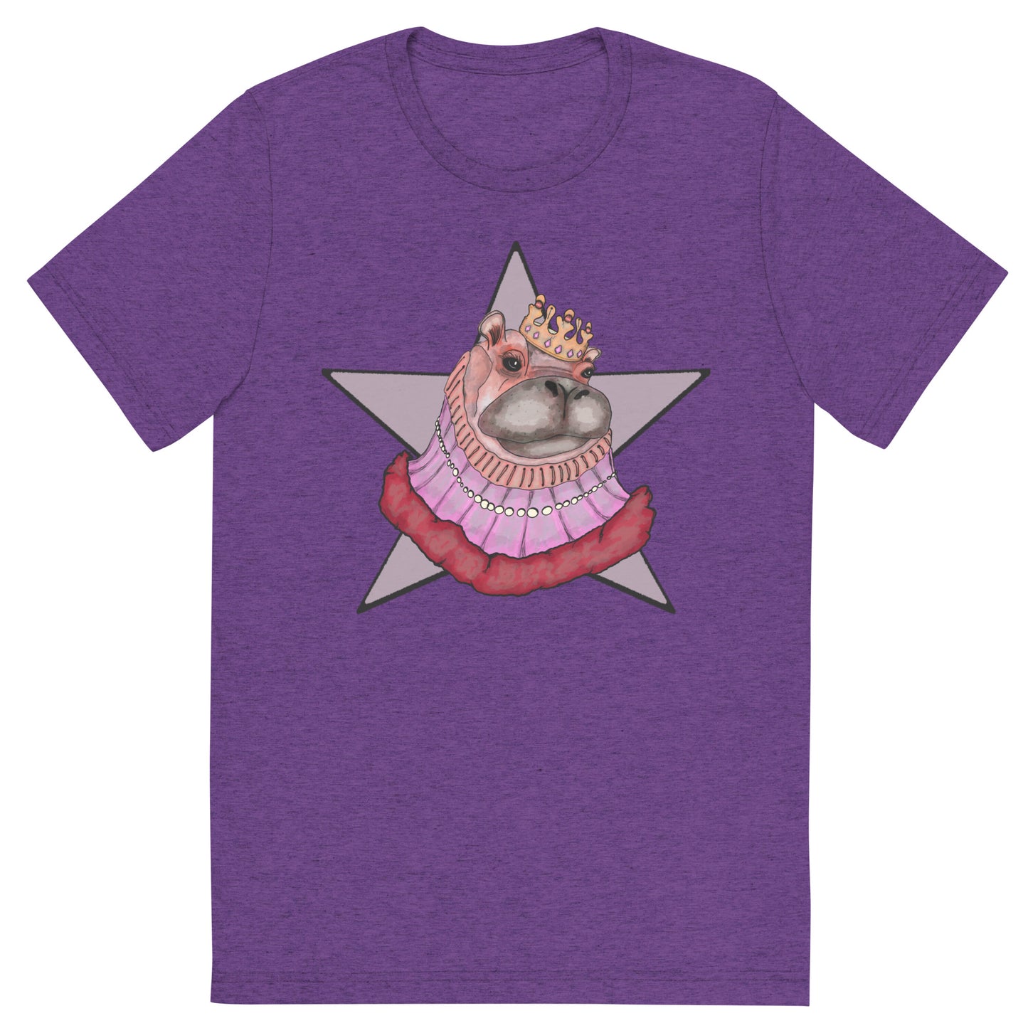 Unisex Tri-Blend T-Shirt- S2. The Star Hippo