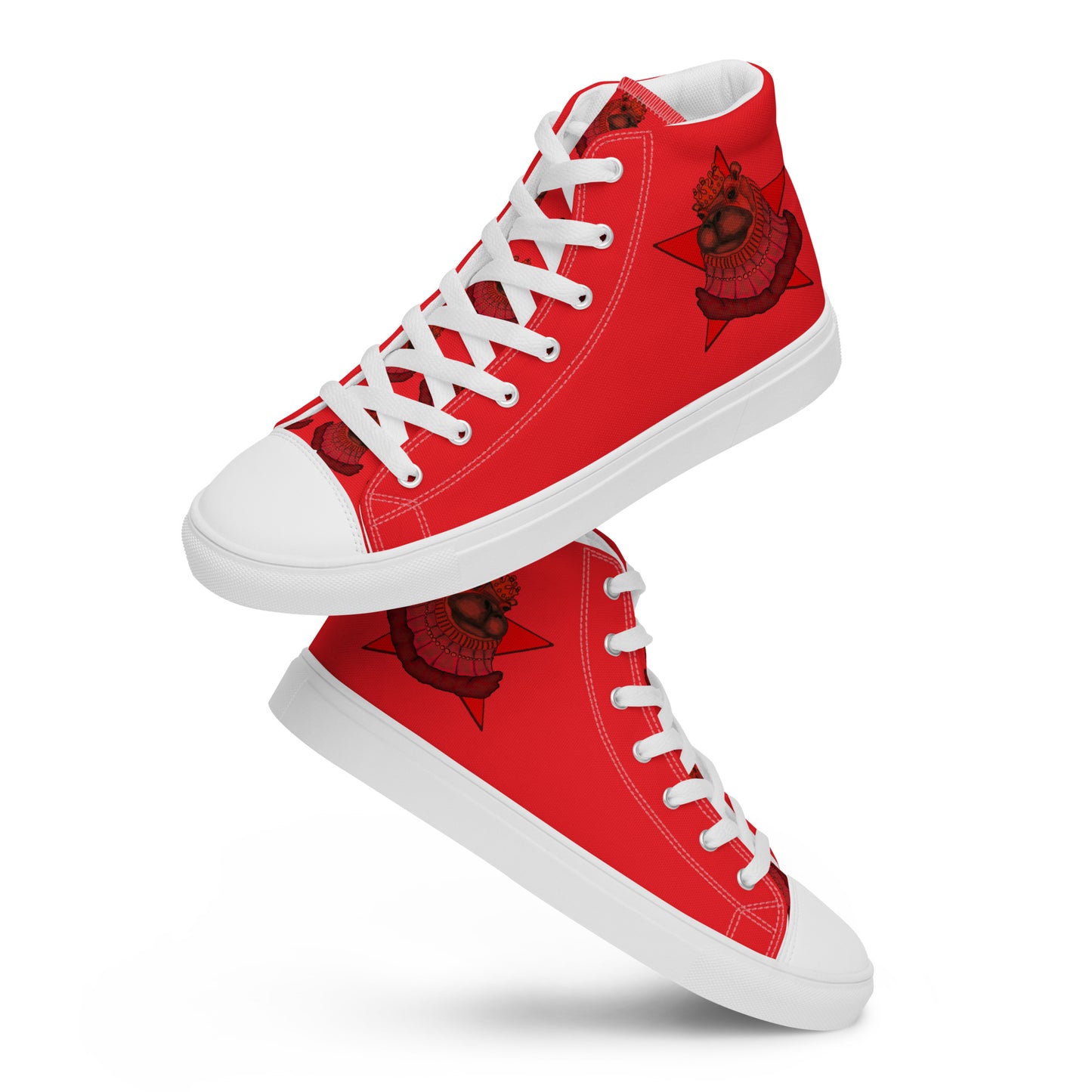 Women’s High Top Canvas Shoes- S2. The Hippo