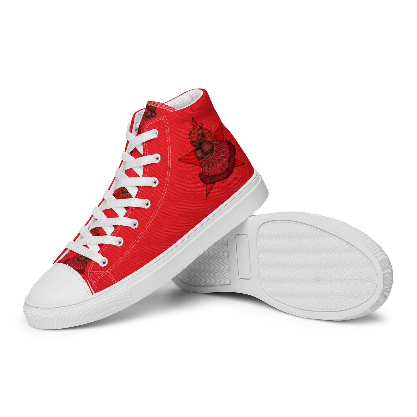 Women’s High Top Canvas Shoes- S2. The Hippo