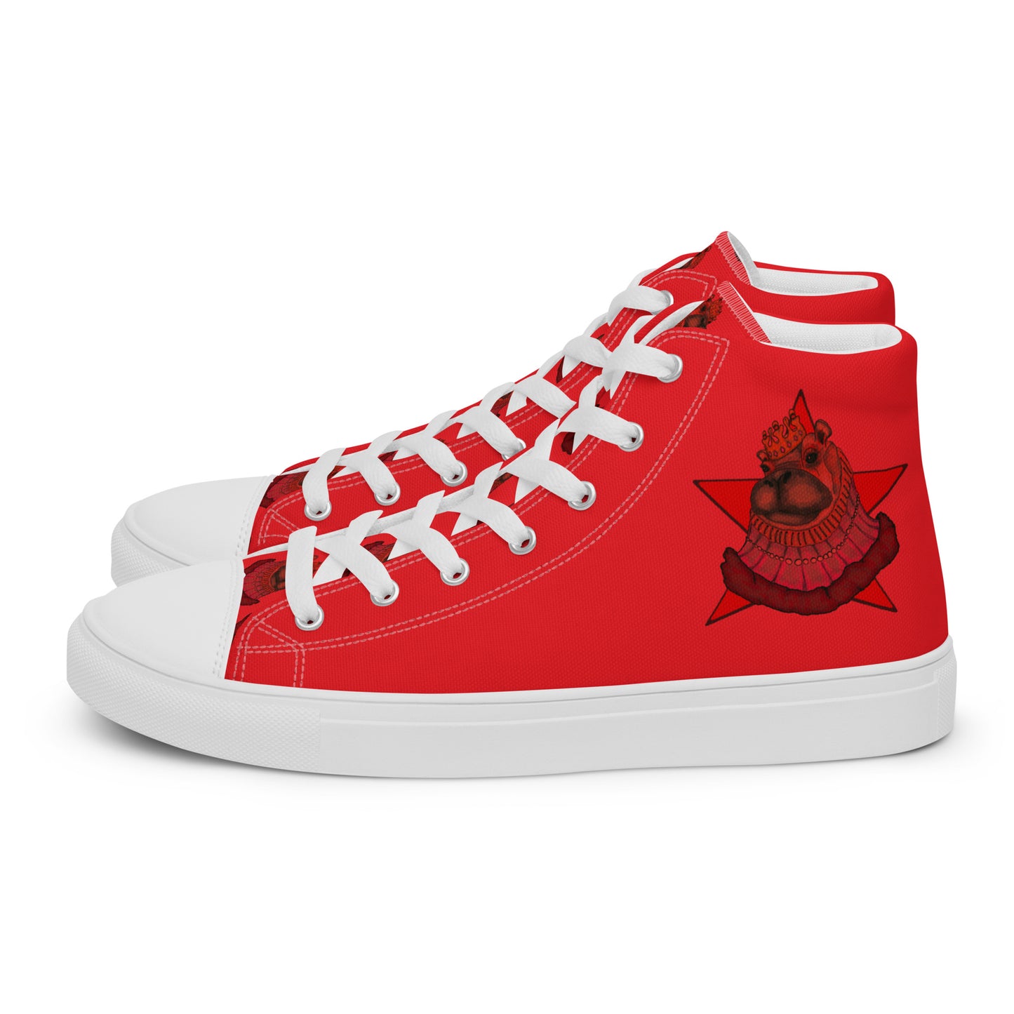 Women’s High Top Canvas Shoes- S2. The Hippo