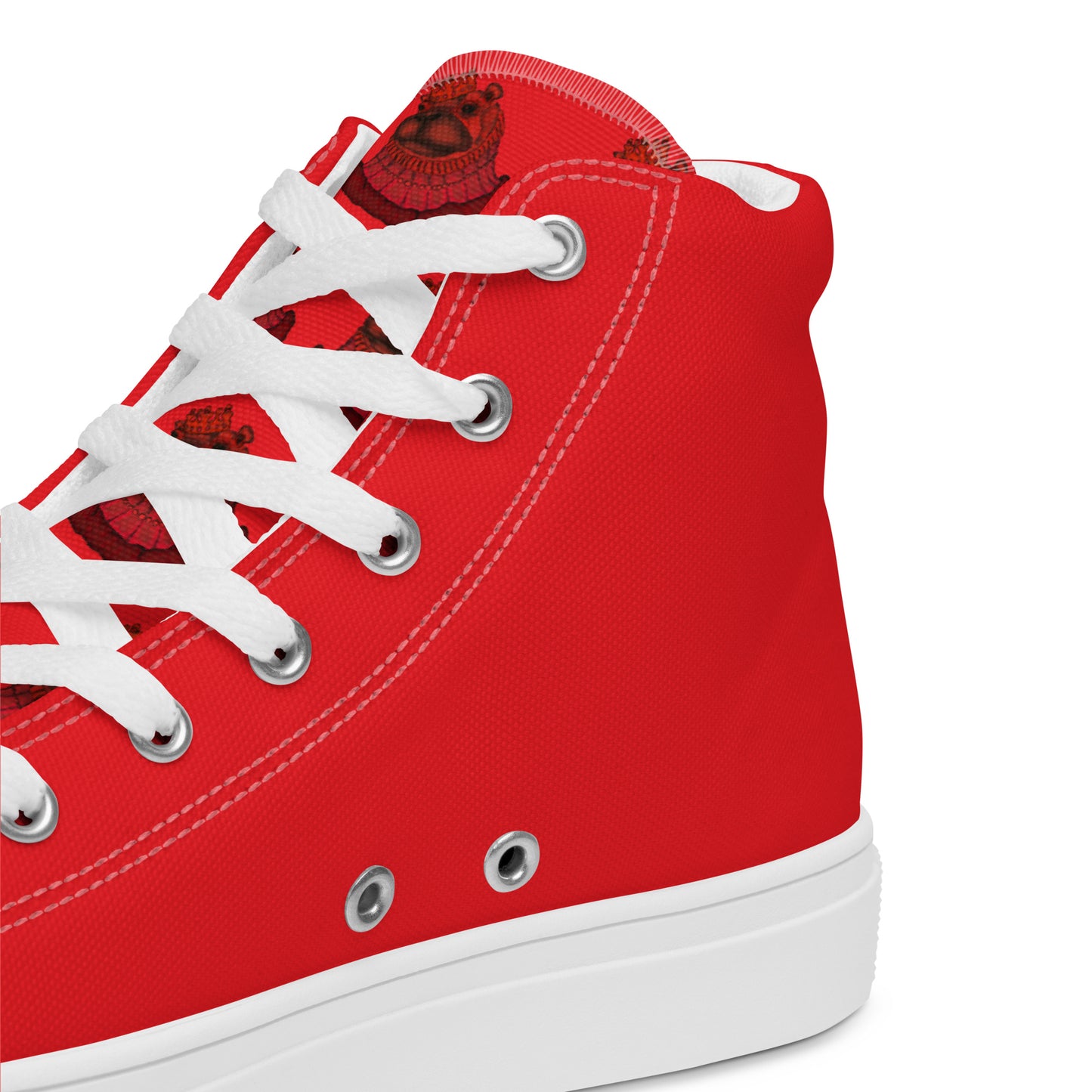 Women’s High Top Canvas Shoes- S2. The Hippo