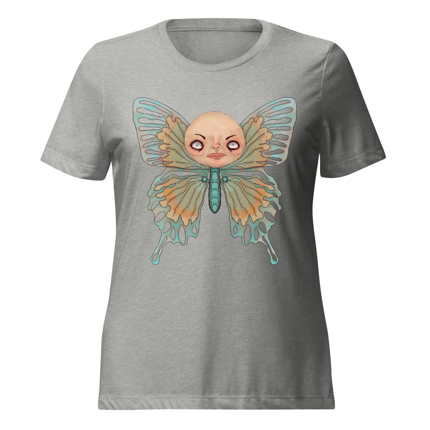 Women's Relaxed Tri-Blend T-Shirt- S1. The Butterfly