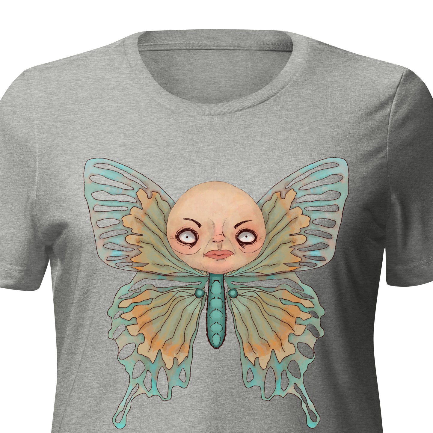 Women's Relaxed Tri-Blend T-Shirt- S1. The Butterfly