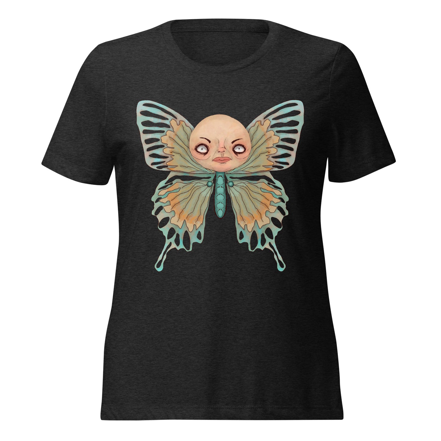 Women's Relaxed Tri-Blend T-Shirt- S1. The Butterfly