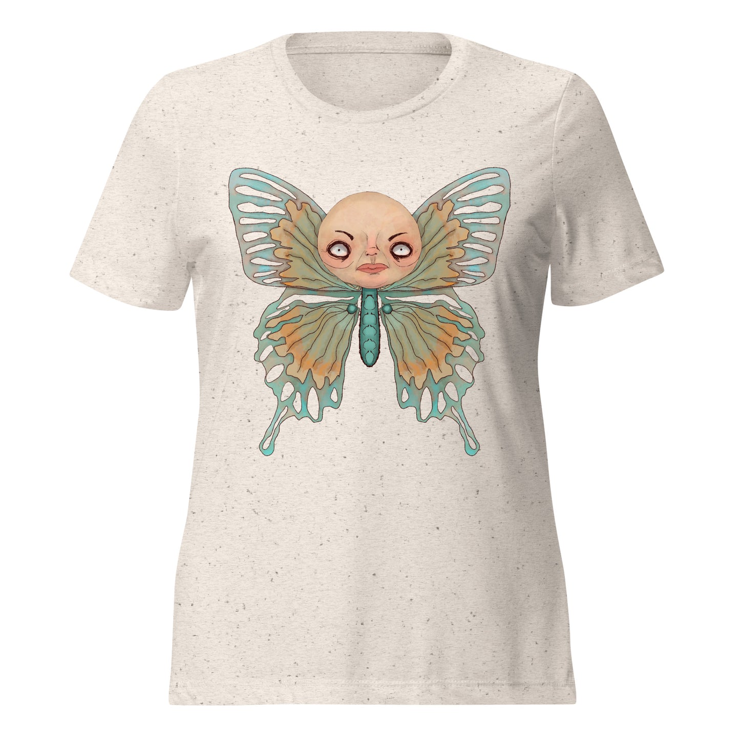 Women's Relaxed Tri-Blend T-Shirt- S1. The Butterfly