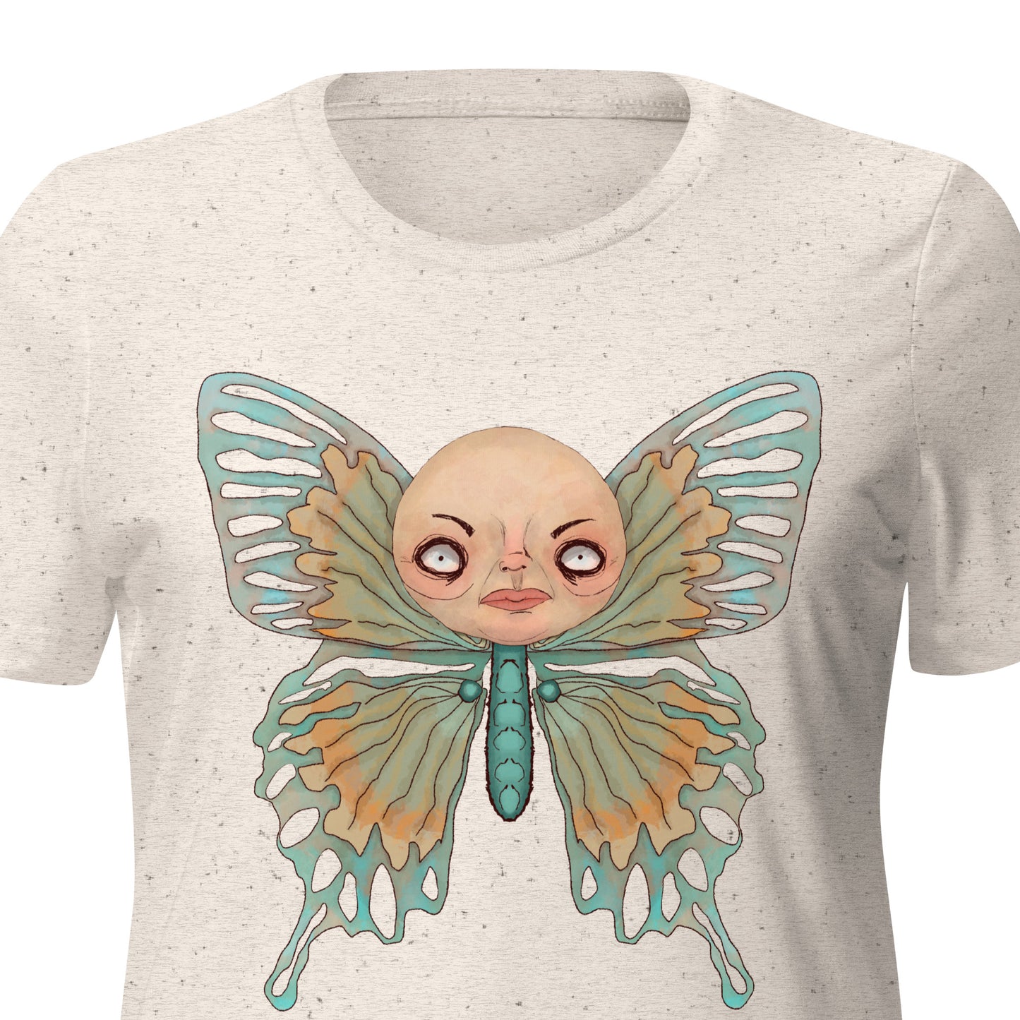 Women's Relaxed Tri-Blend T-Shirt- S1. The Butterfly