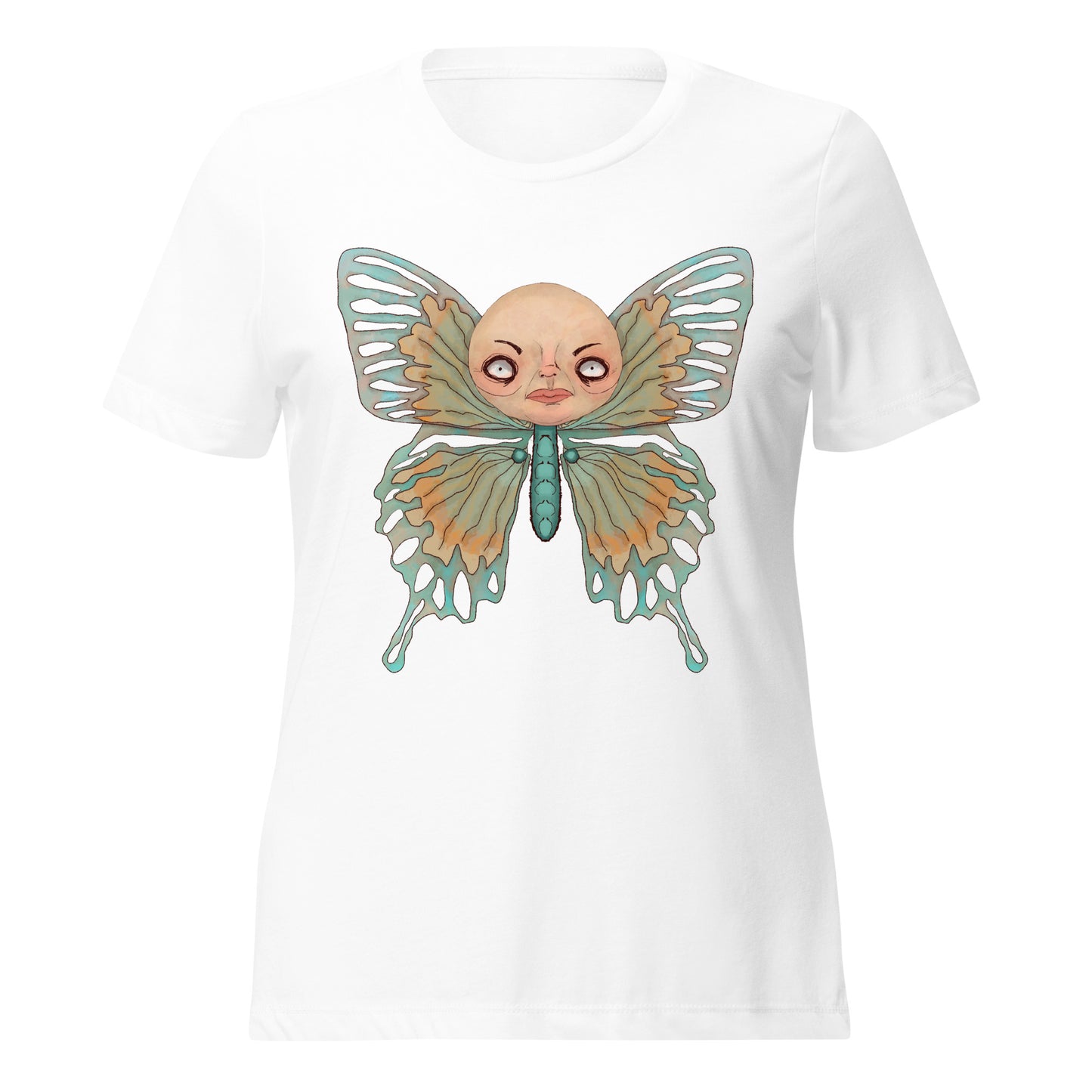 Women's Relaxed Tri-Blend T-Shirt- S1. The Butterfly