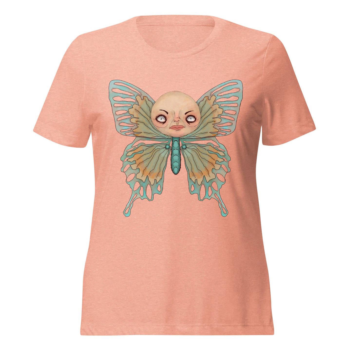 Women's Relaxed Tri-Blend T-Shirt- S1. The Butterfly