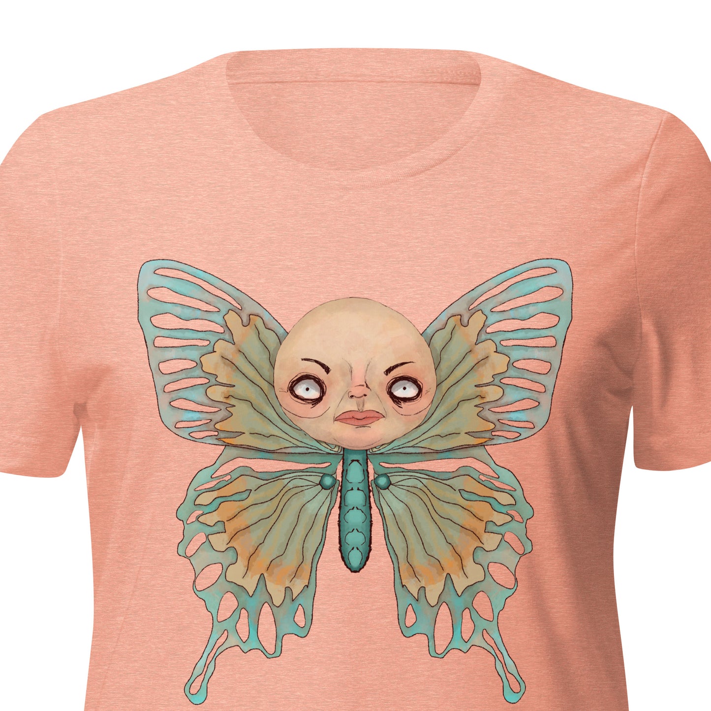 Women's Relaxed Tri-Blend T-Shirt- S1. The Butterfly