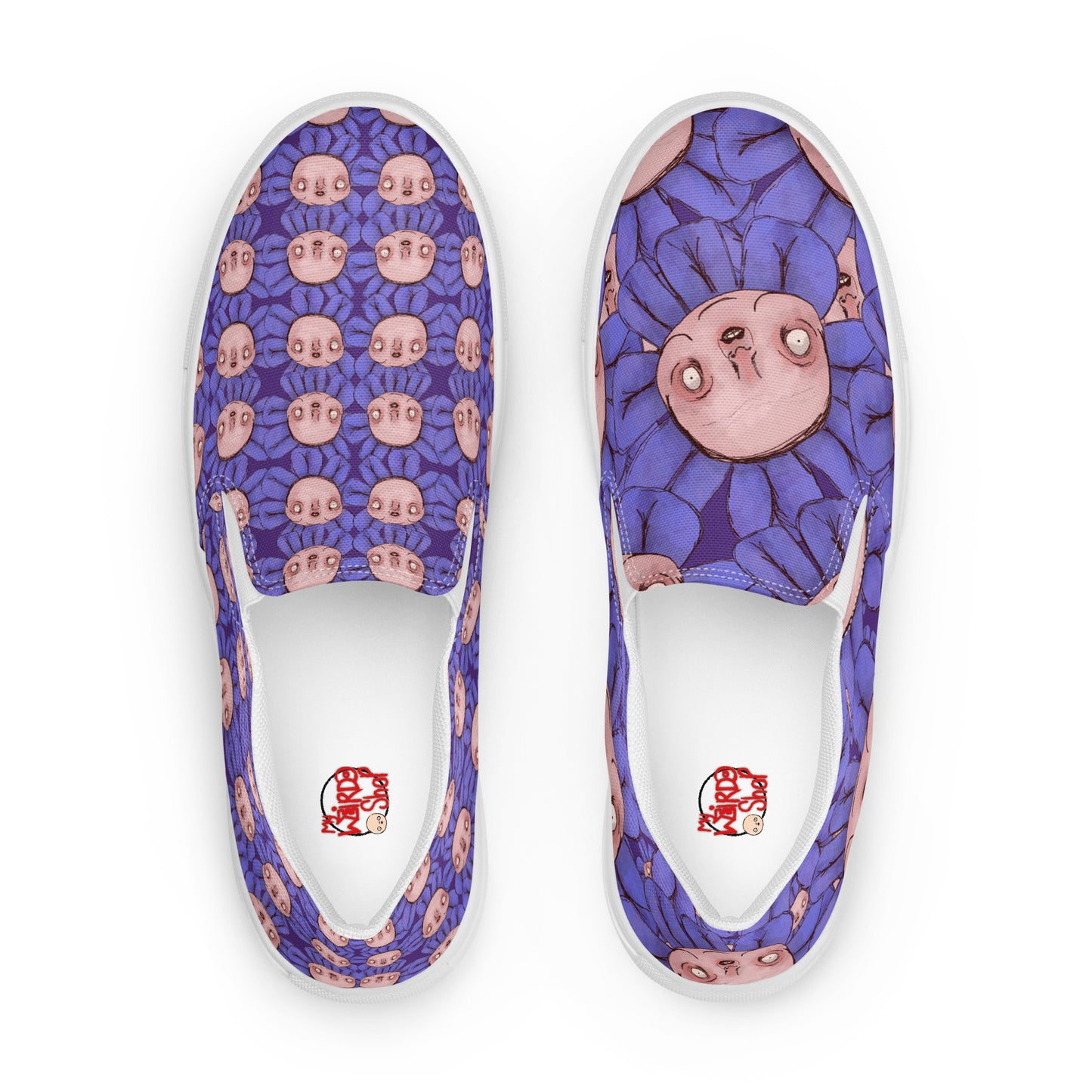 Women’s Slip-On Canvas Shoes- S1. The Purple Daisy