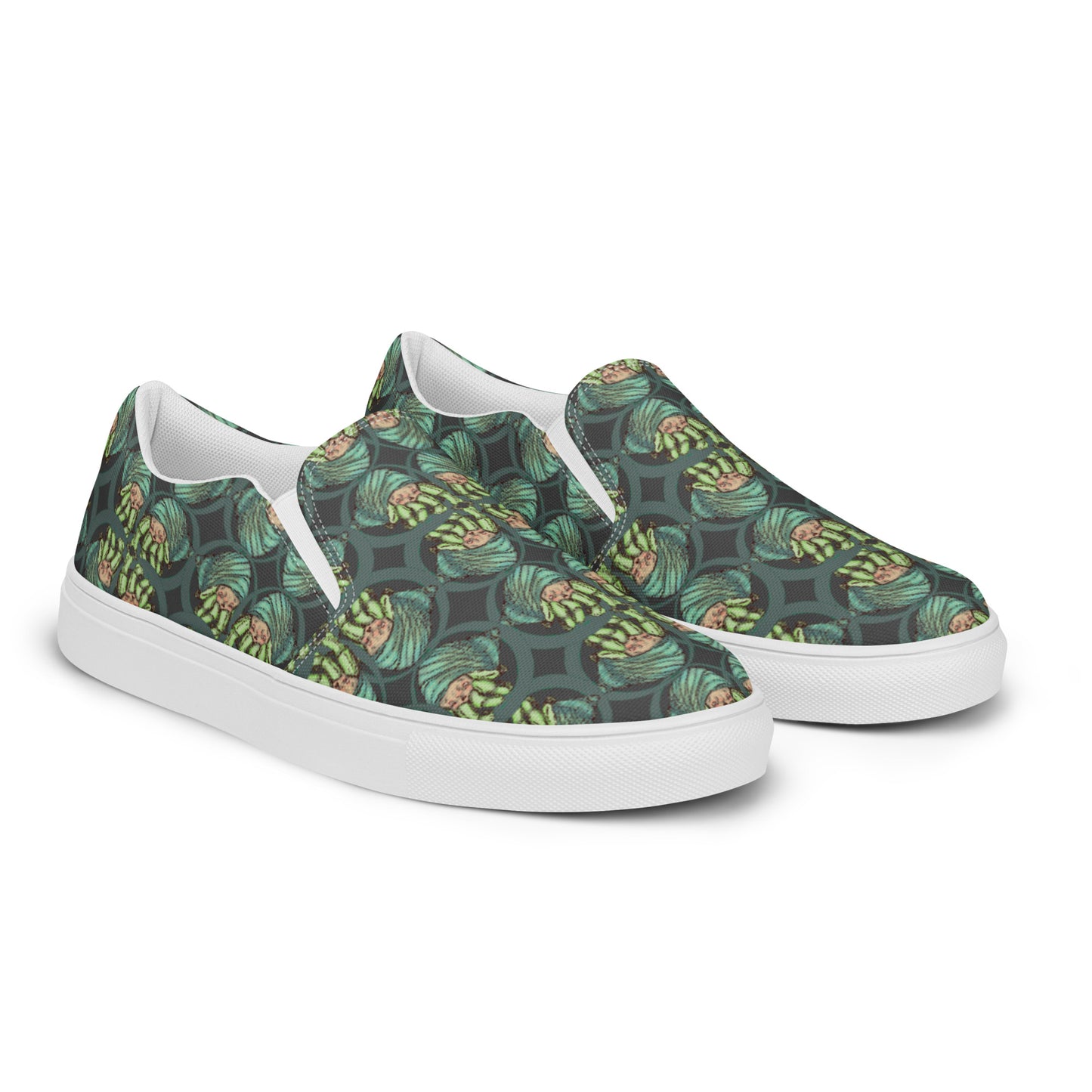 Women’s Slip-On Canvas Shoes- S1. The Hermit Crab