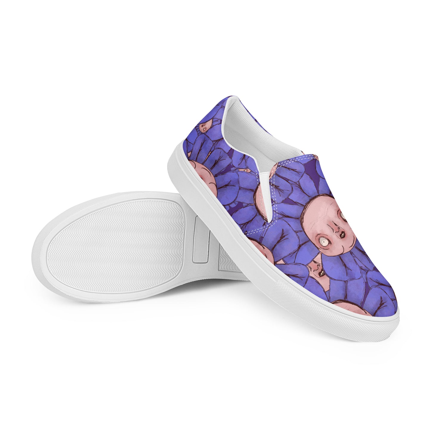 Women’s Slip-On Canvas Shoes- S1. The Purple Daisy