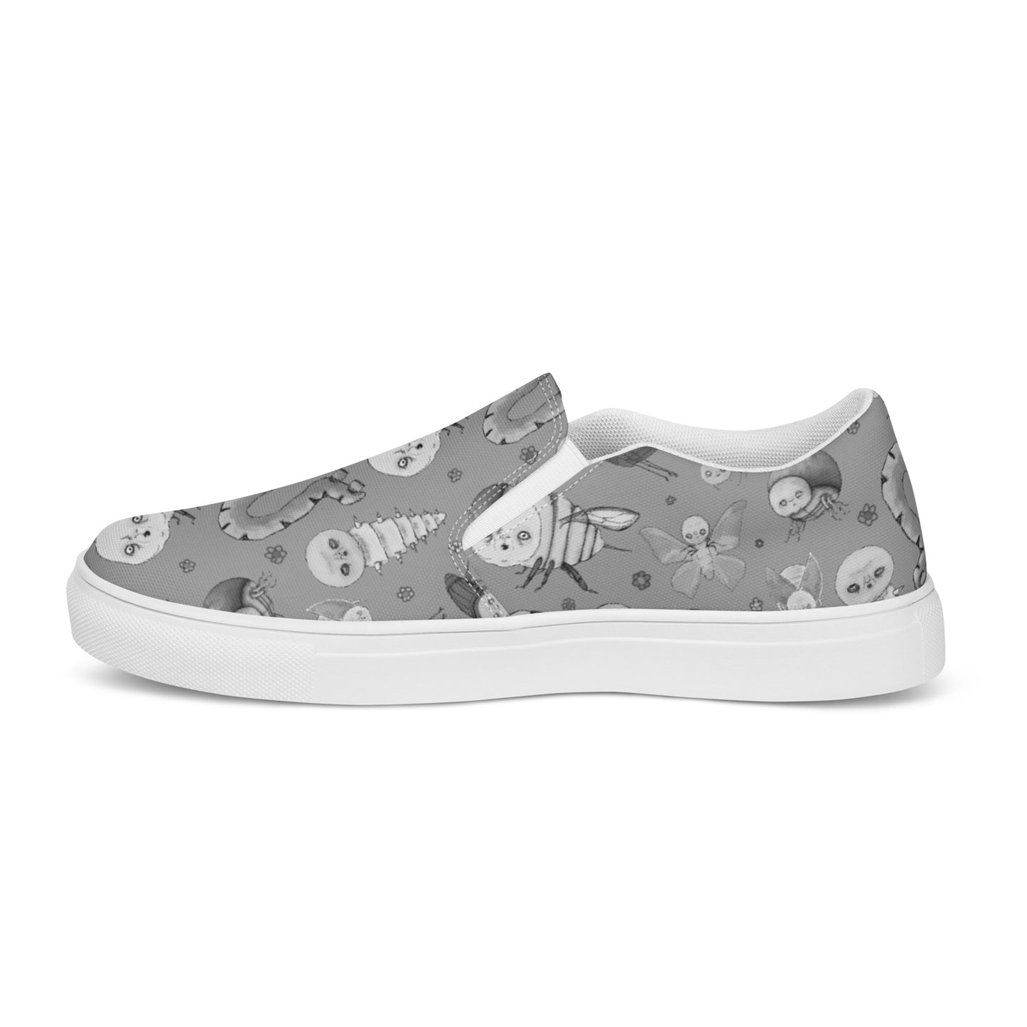 Women’s Slip-On Canvas Shoes- S1. Going Buggy Gray