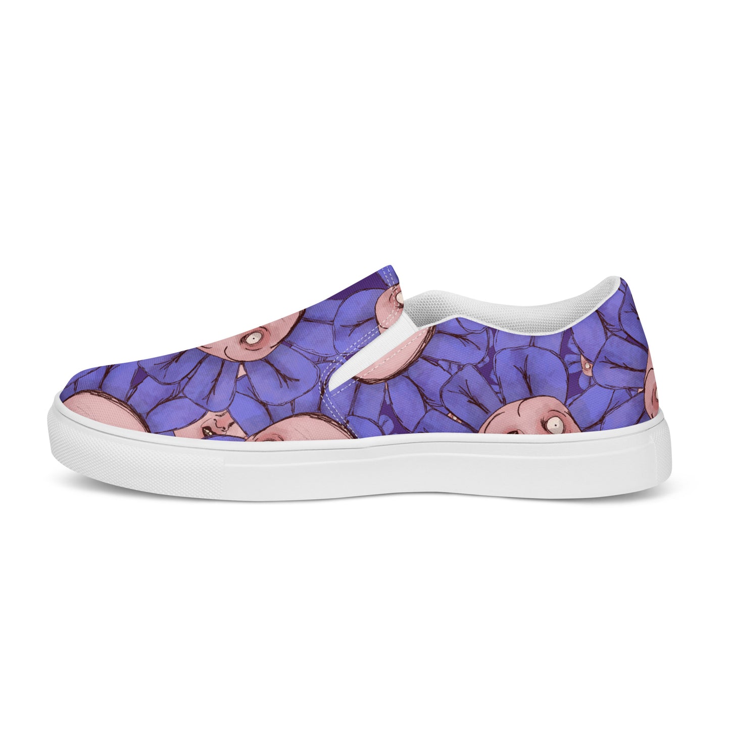 Women’s Slip-On Canvas Shoes- S1. The Purple Daisy